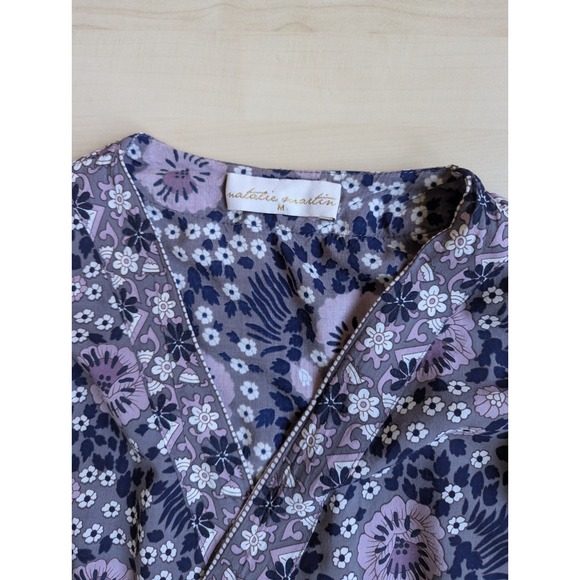 Natalie Martin Floral Long Kimono Robe Swim Cover Cottagecore - Picture 5 of 13